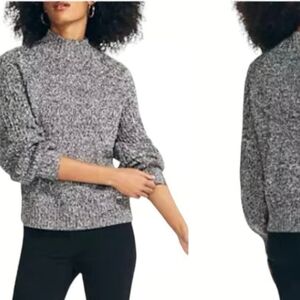 Nautica Mock Neck Sweater - Heather Gray (NWOT) 64% COTTON